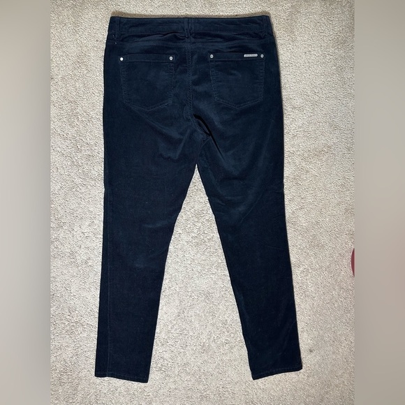 MICHAEL Michael Kors Women's Black Corduroy Mid-Rise Straight Leg Pants Size 8 - Picture 1 of 6